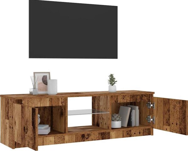 VidaXL TV skříňka s LED osvětlením 120x30x36 cm [856347] Barva: kouřový dub