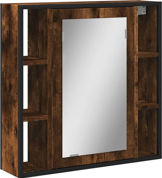 VidaXL Zrcadlová skříňka do koupelny, , 60 x 16 x 60 cm, imitace dřeva [842429] Barva: šedá sonoma