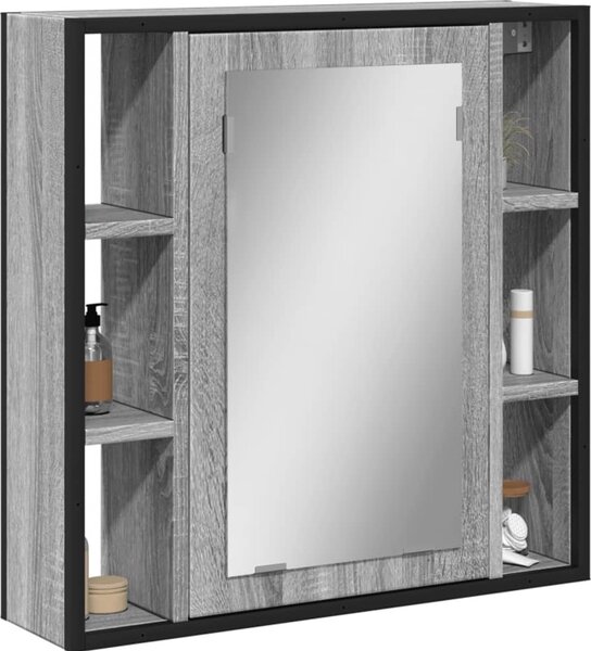 VidaXL Zrcadlová skříňka do koupelny, , 60 x 16 x 60 cm, imitace dřeva [842429] Barva: šedá sonoma