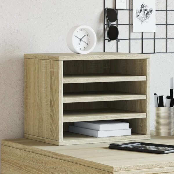 VidaXL Organizér na stůl 36 x 26 x 29,5 cm [848046] Barva: dub sonoma