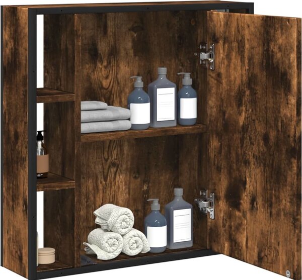 VidaXL Zrcadlová skříňka do koupelny, , 60 x 16 x 60 cm, imitace dřeva [842429] Barva: šedá sonoma
