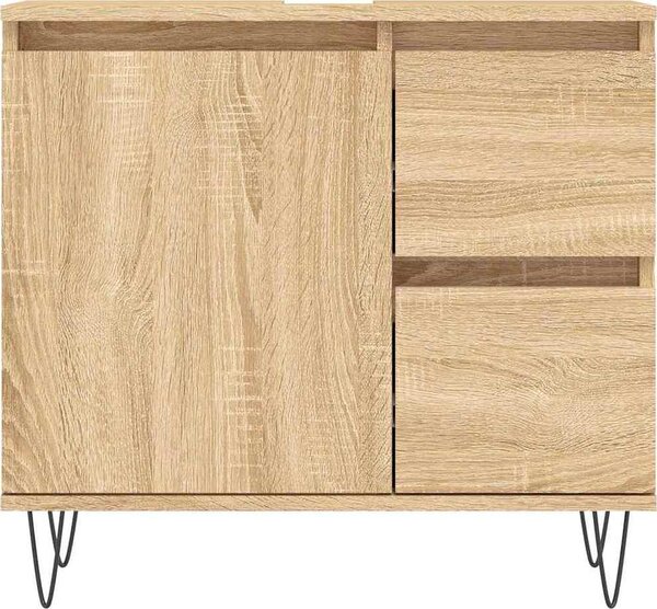 VidaXL Koupelnová skříňka pod umyvadlo 65x33x60cm kompozit [831607] Barva: dub sonoma