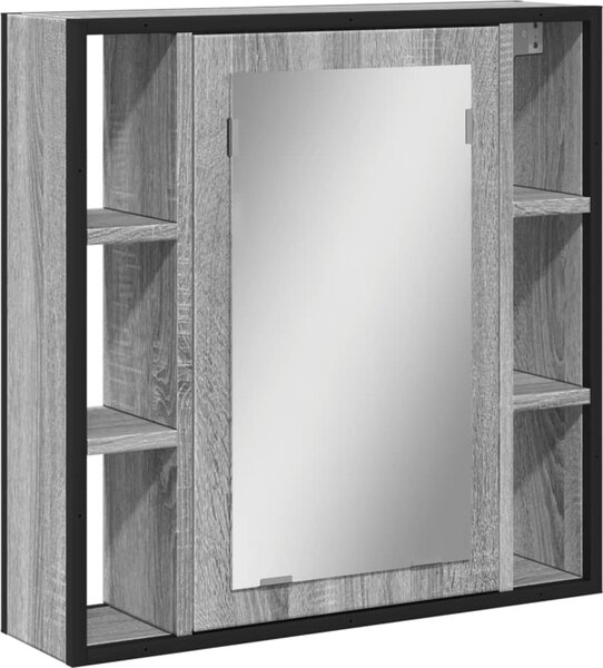 VidaXL Zrcadlová skříňka do koupelny, , 60 x 16 x 60 cm, imitace dřeva [842429] Barva: šedá sonoma
