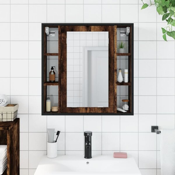 VidaXL Zrcadlová skříňka do koupelny, , 60 x 16 x 60 cm, imitace dřeva [842429] Barva: šedá sonoma