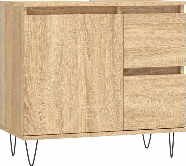VidaXL Koupelnová skříňka pod umyvadlo 65x33x60cm kompozit [831607] Barva: dub sonoma