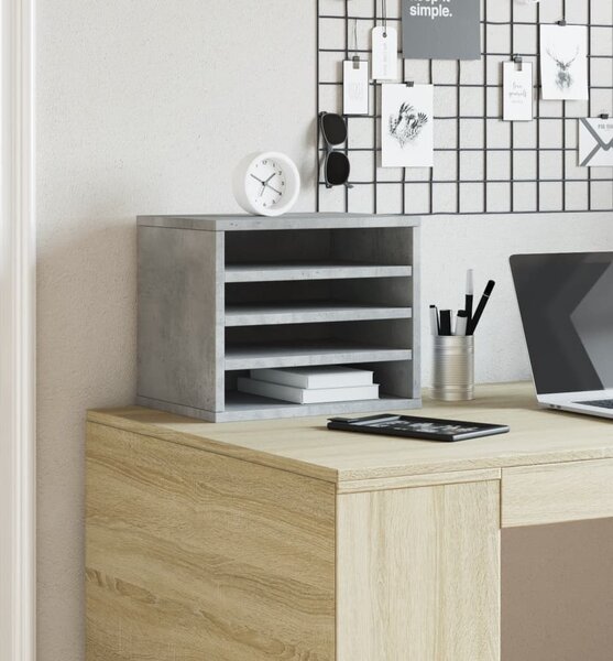 VidaXL Organizér na stůl 36 x 26 x 29,5 cm [848046] Barva: šedá sonoma