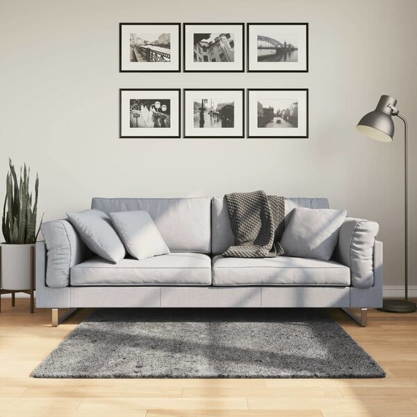VidaXL Koberec HUARTE krátký vlas měkký a pratelný 120x120 cm [374999] Barva: antracitová