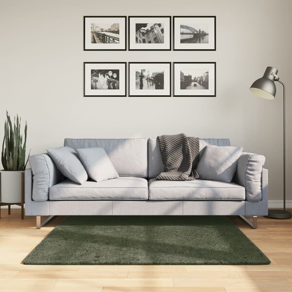 VidaXL Koberec HUARTE krátký vlas měkký a pratelný 120x120 cm [374999] Barva: antracitová