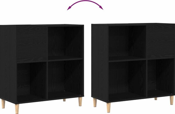 VidaXL Skříňka na LP desky 84,5 x 38 x 89 cm kompozitní dřevo [862870] Barva: Černý dub