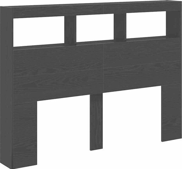 VidaXL Čelo postele s úložným prostorem a LED 140 x 17 x 102 cm [863130] Barva: Staré dřevo