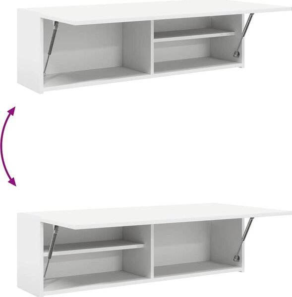 VidaXL Koupelnová nástěnná skříňka 100x25x30 cm kompozit [860094] Barva: Bílá