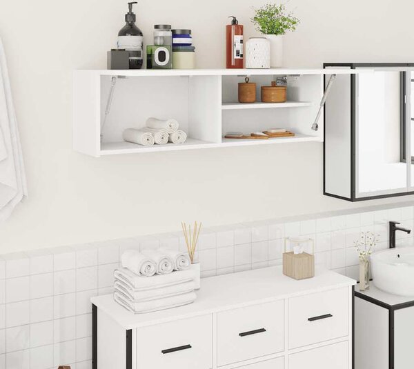 VidaXL Koupelnová nástěnná skříňka 100x25x30 cm kompozit [860094] Barva: Bílá