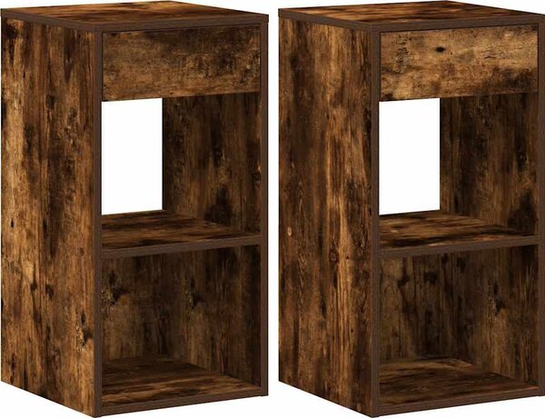 VidaXL Noční stolky se zásuvkou 2 ks 20x36x60 cm [858720] Barva: Bílá