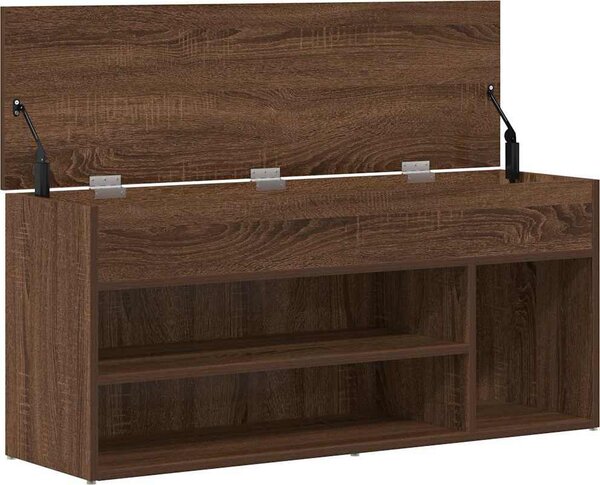 VidaXL Botník 102x30,5x45 cm kompozitní dřevo [859140] Barva: Černá
