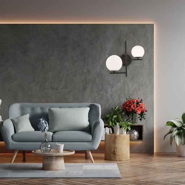 Toolight Moderní nástěnná lampa APP1170-2W Black