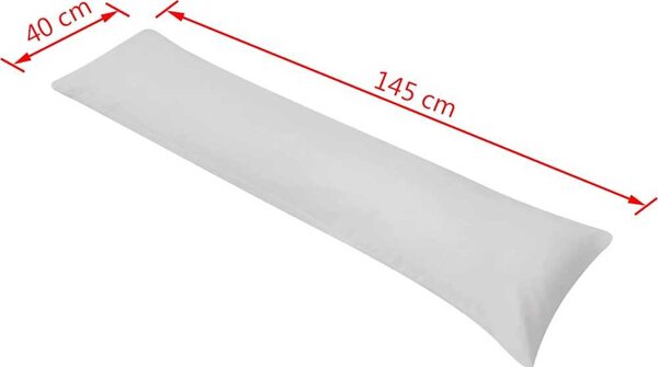 VidaXL Polštář pro spaní na boku, 40 x 145 cm, [132972] Barva: Šedá