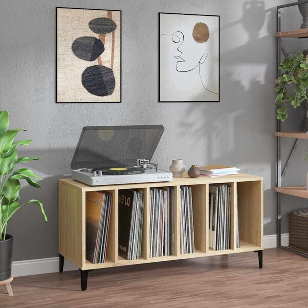 VidaXL Skříňka na LP desky 100x38x48 cm kompozitní dřevo [862869] Barva: Černý dub