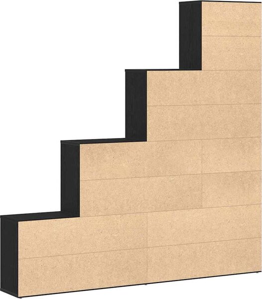 VidaXL Knihovna 155 x 24 x 160 cm [862441] Barva: Černá