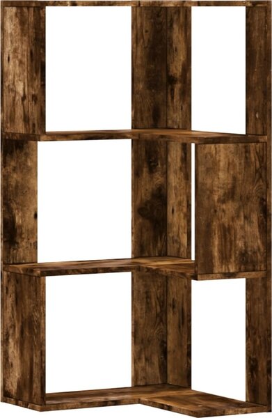 VidaXL Rohová 3patrová knihovna 50 x 50 x 102 cm kompozitní dřevo [868050] Barva: dub
