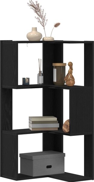 VidaXL Rohová 3patrová knihovna 50 x 50 x 102 cm kompozitní dřevo [868050] Barva: dub