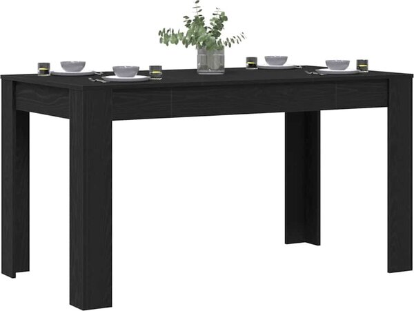 VidaXL Jídelní stůl 140 x 74,5 x 76 cm kompozitní dřevo [862053] Barva: Černý dub