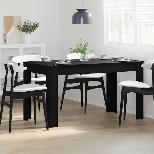 VidaXL Jídelní stůl 140 x 74,5 x 76 cm kompozitní dřevo [862053] Barva: Černý dub
