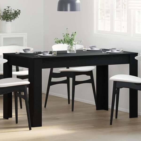 VidaXL Jídelní stůl 140 x 74,5 x 76 cm kompozitní dřevo [862053] Barva: Černý dub