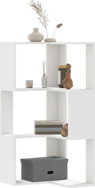 VidaXL Rohová 3patrová knihovna 50 x 50 x 102 cm kompozitní dřevo [868050] Barva: dub