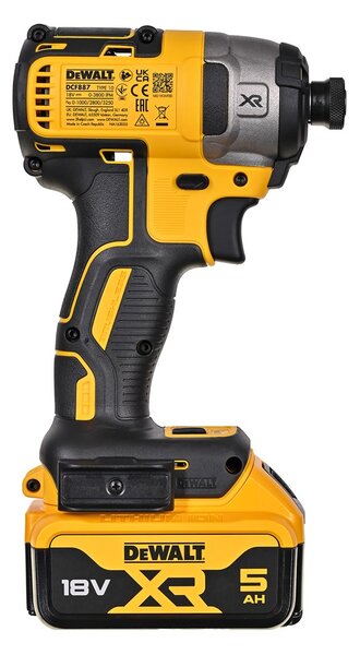 Klíč DeWALT DCF887P2-QW černý, žlutý 1/4" 3250 ot/min 205 N-m 18 V