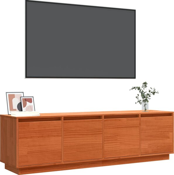 VidaXL TV skříňka 156 x 37 x 45 cm masivní borové dřevo [869994] Barva: Voskově hnědá