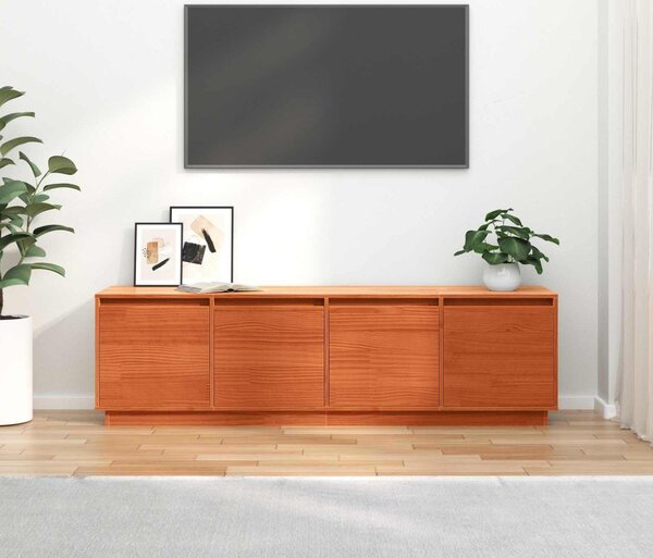 VidaXL TV skříňka 156 x 37 x 45 cm masivní borové dřevo [869994] Barva: Voskově hnědá