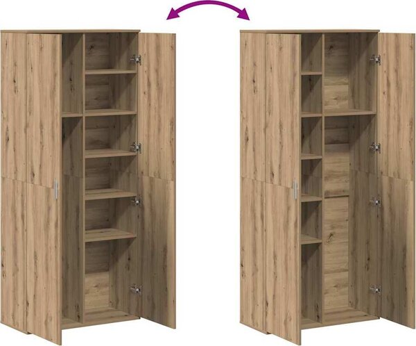 VidaXL Skříň highboard 80 x 35 x 180 cm kompozitní dřevo [3365562] Barva: Černý dub