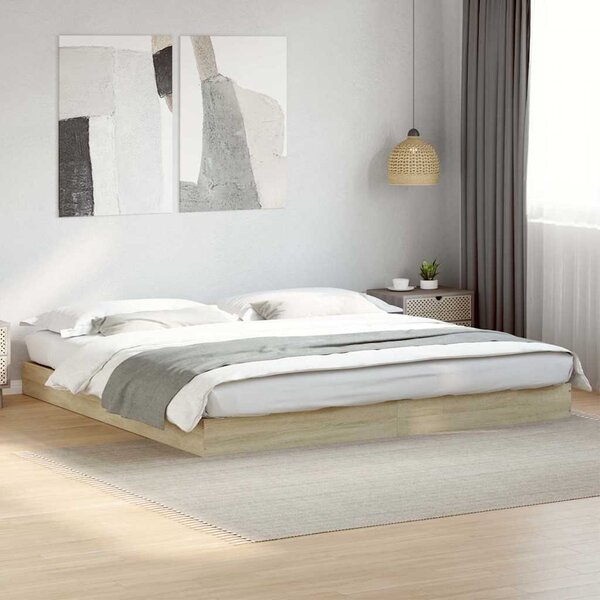VidaXL Rám postele bez matrace 180x200cm Dřevěné konstrukce [842002] Barva: Bílá