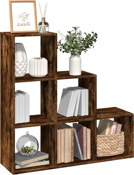 VidaXL Knihovna/dělící stěna 3patrová 99x29x99 cm kompozit [879662] Barva: dub sonoma