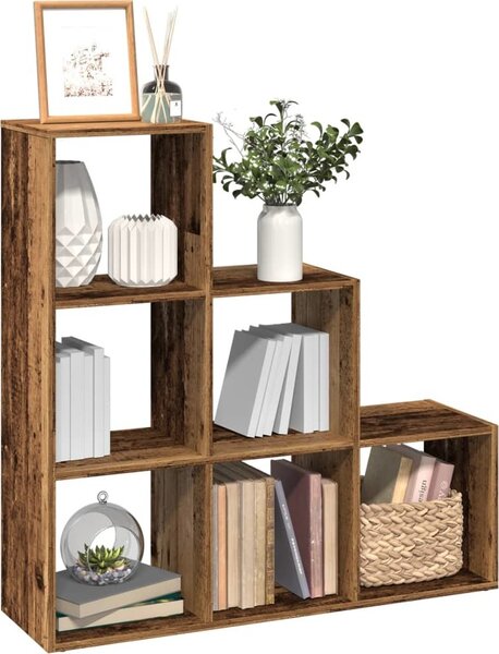 VidaXL Knihovna/dělící stěna 3patrová 99x29x99 cm kompozit [879662] Barva: dub sonoma