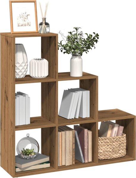 VidaXL Knihovna/dělící stěna 3patrová 99x29x99 cm kompozit [879662] Barva: dub sonoma