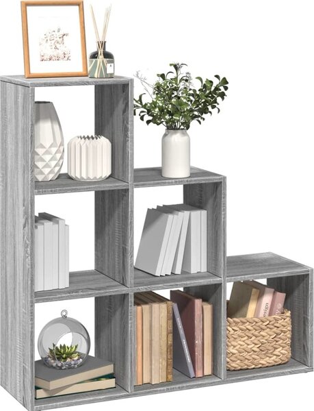 VidaXL Knihovna/dělící stěna 3patrová 99x29x99 cm kompozit [879662] Barva: dub sonoma