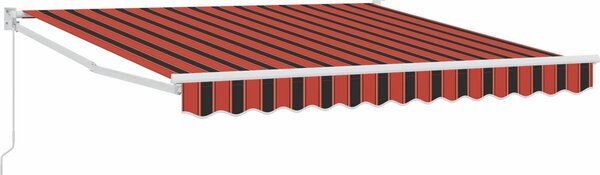 VidaXL Zatahovací markýza modrá a bílá 3 x 2,5 m textil a hliník [3425864] Barva: Taupe (antracitový rám)