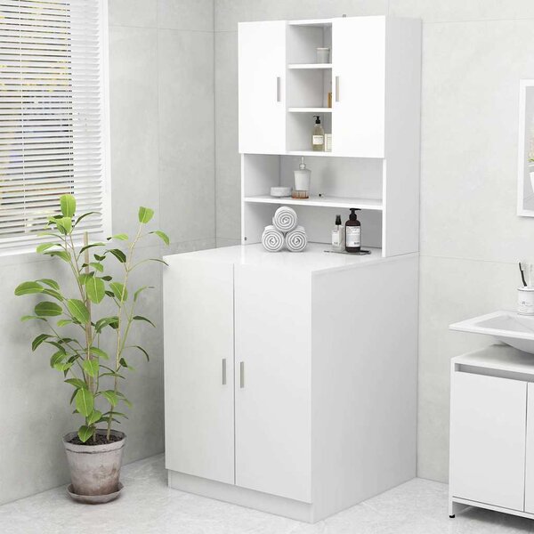 VidaXL Skříňka nad pračku kompozitní dřevo [3332516] Barva: Černý dub