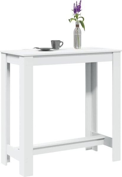 VidaXL Barový stůl 102 x 50 x 103,5 cm kompozitní dřevo [868079] Barva: Bílá