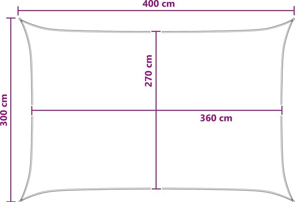 VidaXL Stínící plachta 160 g/m² 3 x 4 m HDPE [42032888] Barva: Světlá šedá a bílá