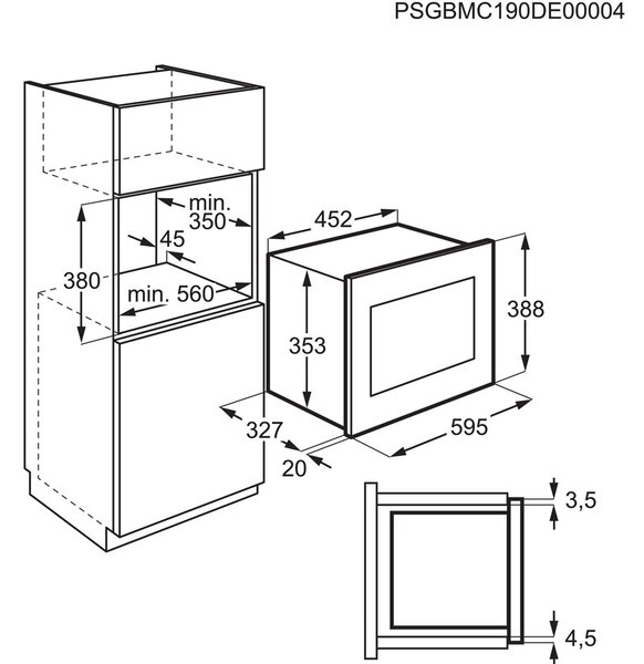 Electrolux LMS2203EMX Pracovní deska Samostatná mikrovlnná trouba 20 l 700 W Černá, Nerezová ocel