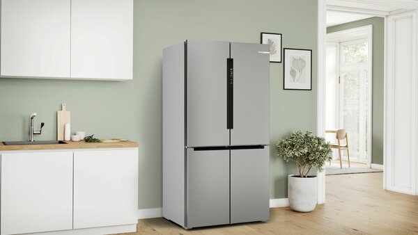 Bosch Serie 4 KFN96VPEA lednice s mrazničkou (vedle sebe) Stojací 605 l E Nerezová ocel