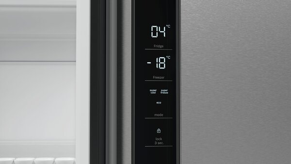 Bosch Serie 4 KFN96VPEA lednice s mrazničkou (vedle sebe) Stojací 605 l E Nerezová ocel