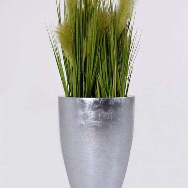 Vivanno květináč OPALA 44, sklolaminát, výška 44 cm, stříbrný lesk