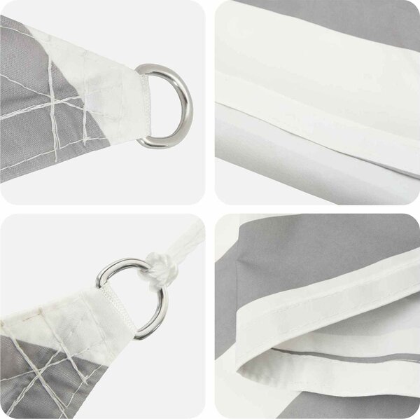 VidaXL Stínicí plachta 3,6 x 3,6 m 100% polyester oxford [42030994] Barva: Světlá šedá a bílá