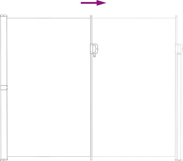VidaXL Zatahovací boční markýza 180 x 500 cm [42035486] Barva: Písková