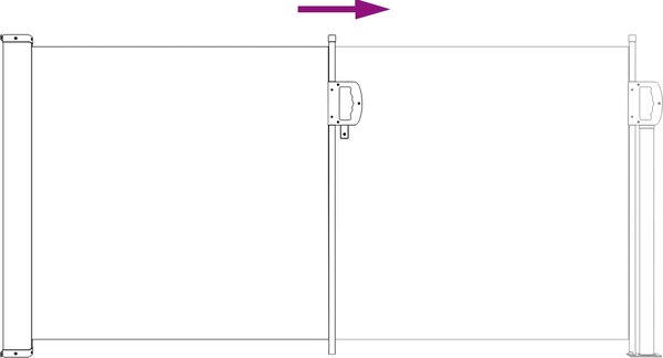 VidaXL Zatahovací boční markýza 100 x 500 cm [42035457] Barva: Písková