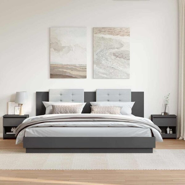 VidaXL Noční stolky 2 ks 40 x 30 x 39 cm kompozitní dřevo [803460] Barva: Černá