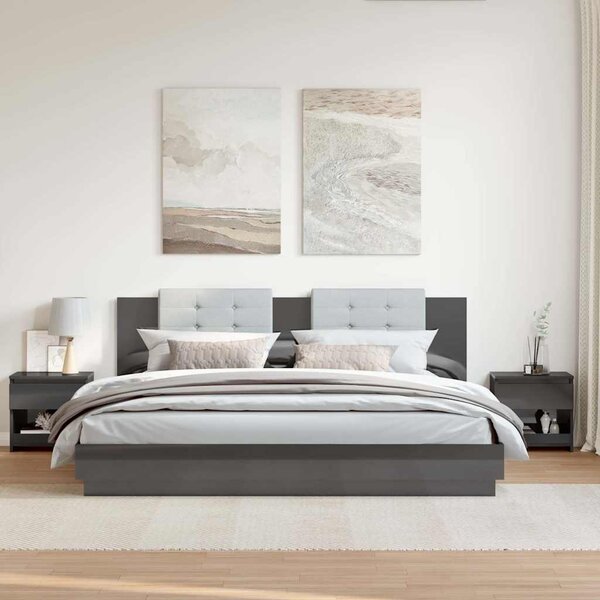 VidaXL Noční stolky 2 ks 40 x 30 x 39 cm kompozitní dřevo [803460] Barva: Černá